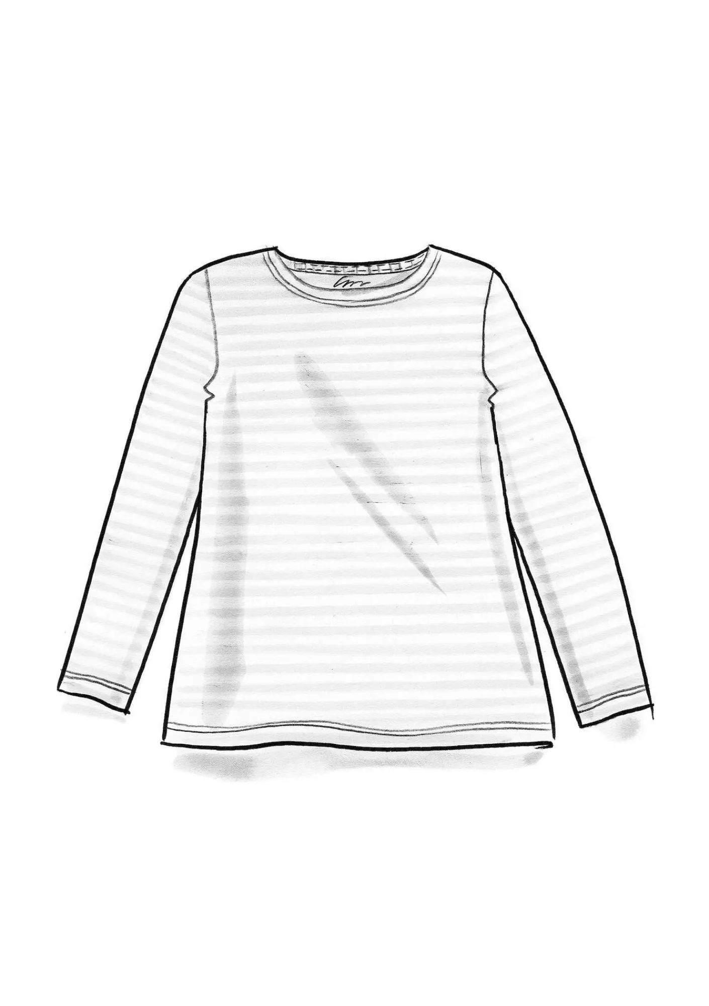 Gudrun Sjödén Pullover & Shirts>Basic-Streifenshirt aus Bio-Baumwolle Purpur-walderdbeere