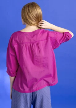Gudrun Sjödén Blusen>Bluse „Hedda“ aus Bio-Baumwollgewebe Cerise