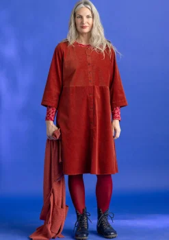 Gudrun Sjödén Kleider>Cordkleid aus Bio-Baumwolle/Elasthan Rost