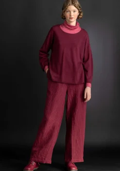 Gudrun Sjödén Hosen>Hose „Asta“ aus Leinengewebe Purpur-gestreift