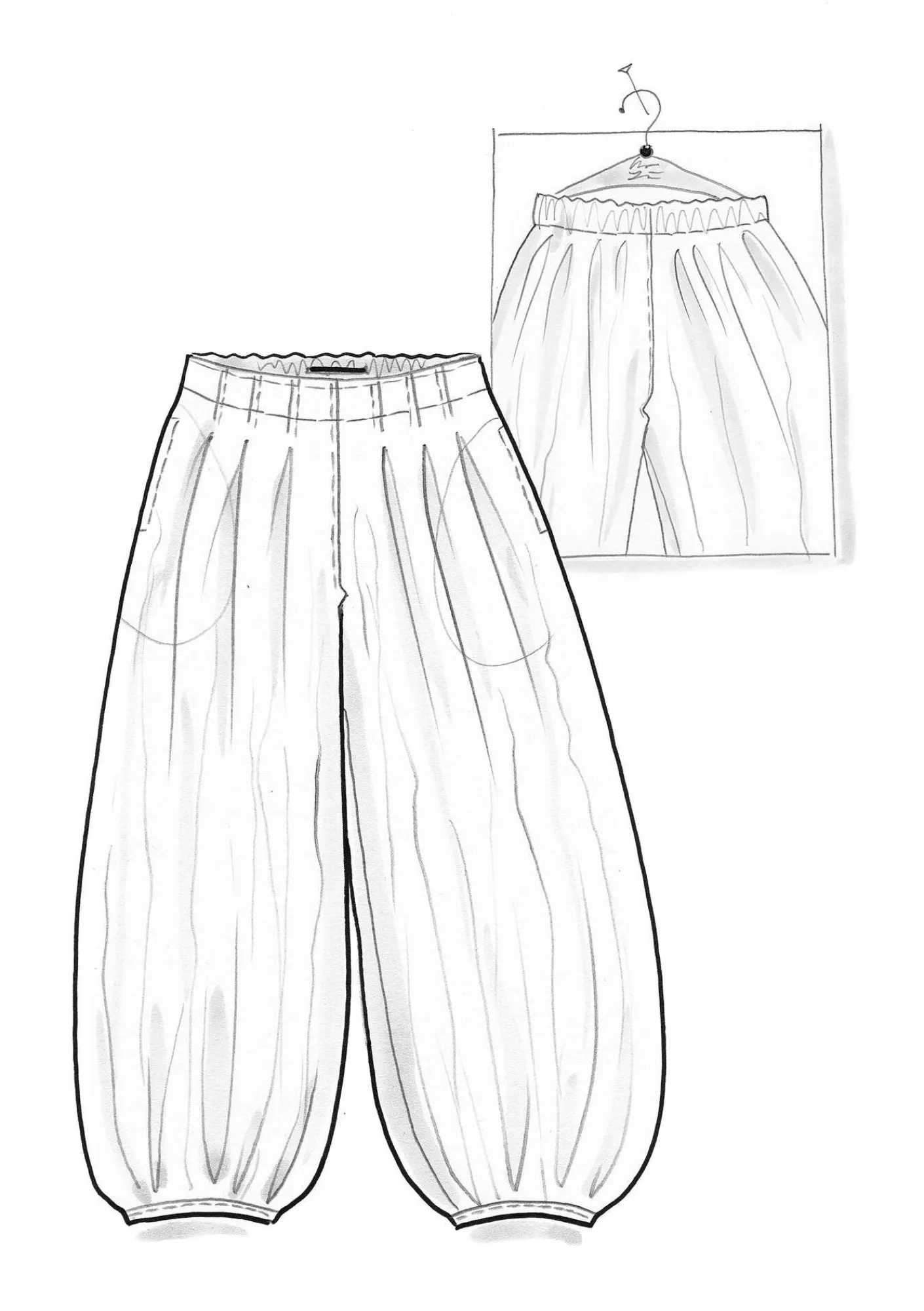 Gudrun Sjödén Hosen>Hose aus Baumwolle/Seide Schwarz