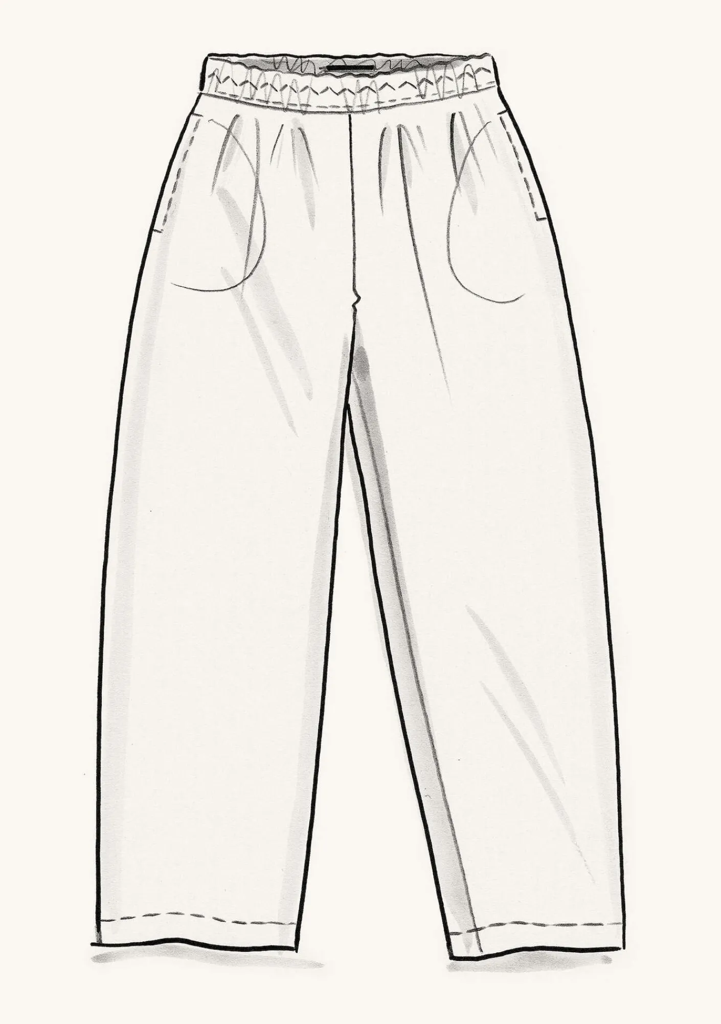 Gudrun Sjödén Hosen>Hose „Margit“ aus Leinen/Modal-Gewebe Eismeerblau