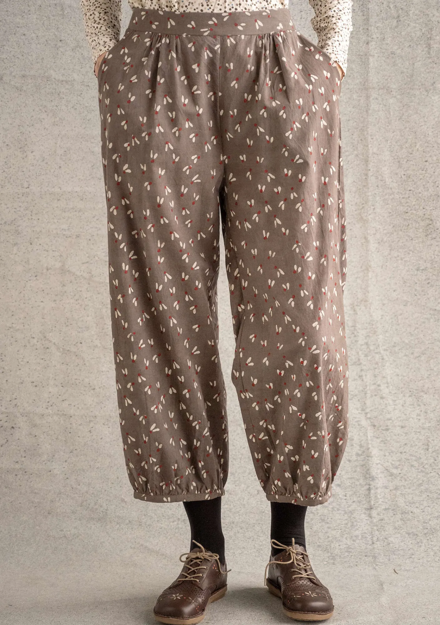 Gudrun Sjödén Hosen>Hose „Mud“ aus Bio-Baumwollgewebe Dunkelkashish