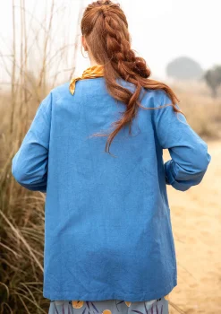Gudrun Sjödén Jacken & Mäntel>Jacke aus Leinen/Bio-Baumwolle Leinenblau