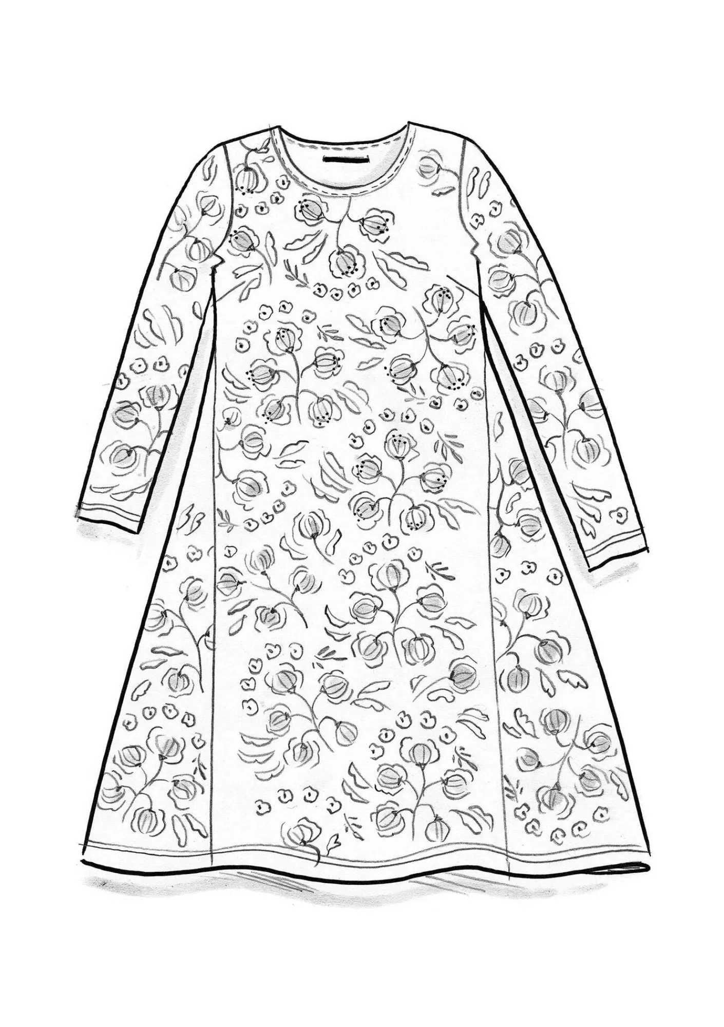 Gudrun Sjödén Kleider>Jerseykleid „Dagny“ aus Lyocell/Elasthan Mohn