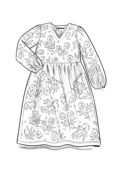 Gudrun Sjödén Kleider>Jerseykleid „Nyponros“ aus Bio-Baumwolle/Modal Achatrot