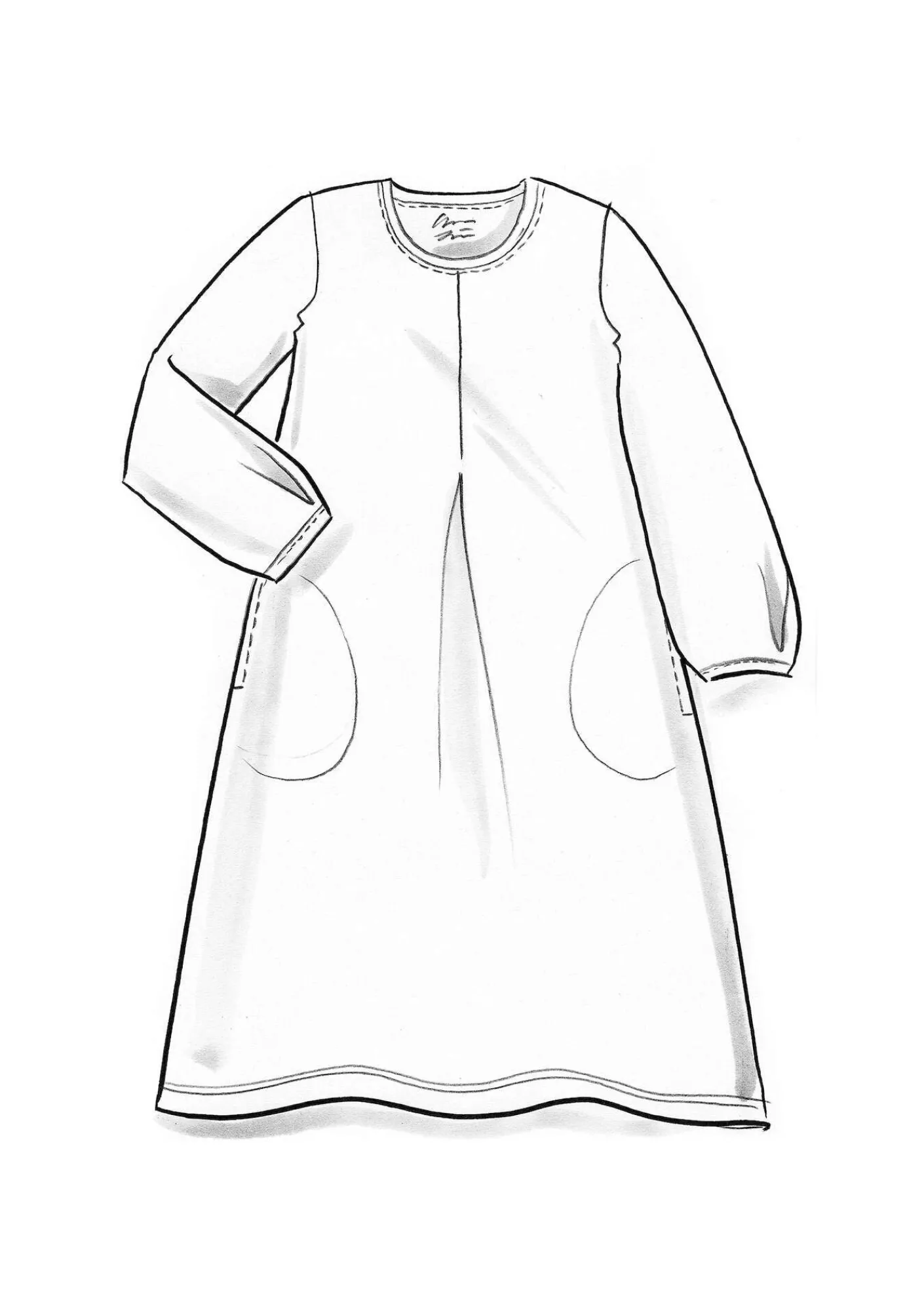 Gudrun Sjödén Kleider>Jerseykleid „Ylva“ aus Bio-Baumwolle/Elasthan Schwarz
