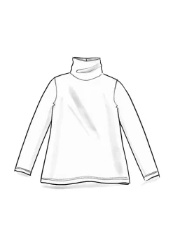 Gudrun Sjödén Pullover & Shirts>Jersey-Rollkragenshirt aus Lyocell/Elasthan Taupe