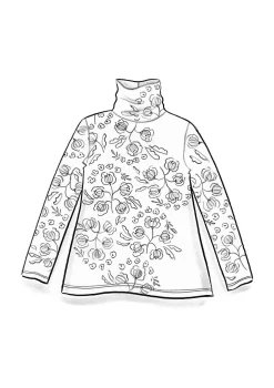 Gudrun Sjödén Pullover & Shirts>Jersey-Rollkragenshirt „Dagny“ aus Lyocell/Elasthan Mohn