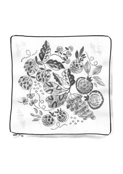 Gudrun Sjödén Schlafzimmer Deko|Küche & Esszimmer>Kissenhülle „Fruits“ aus Bio-Baumwolle Dunkelaschgrau