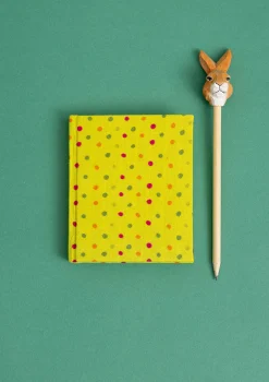 Gudrun Sjödén Bücher|Dekoration & Accessoires>Notizbuch „Kavya“ aus Papier mit stoffbezogenem Einband Waldgrün