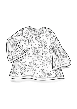 Gudrun Sjödén Pullover & Shirts>Shirt „Nyponros“ aus Bio-Baumwolle/Modal Cassis