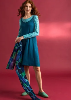 Gudrun Sjödén Kleider>Slipkleid aus Lyocell/Elasthan Dunkelpetrol