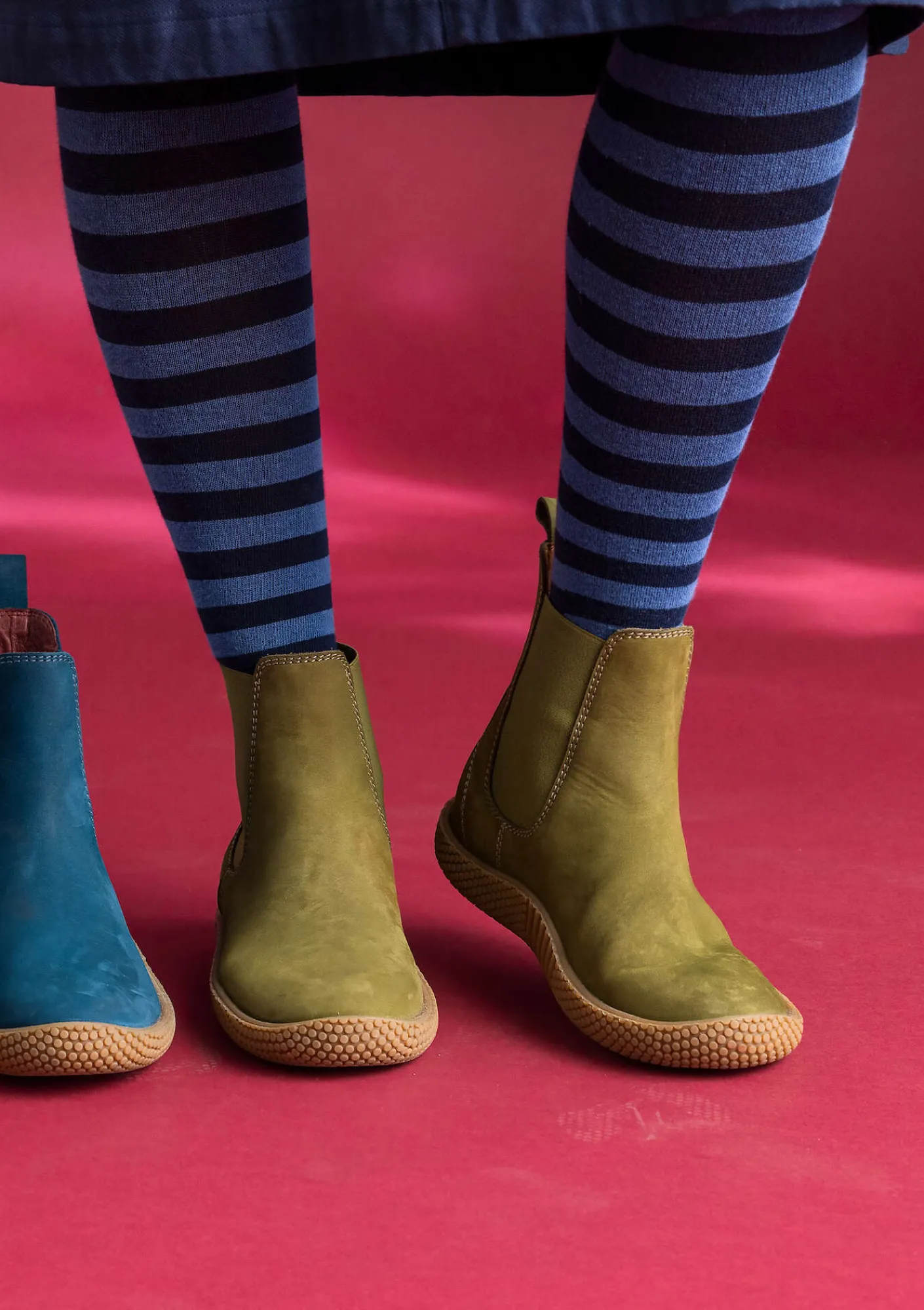 Gudrun Sjödén Schuhe>Stiefeletten aus Nubukleder Moosgrün