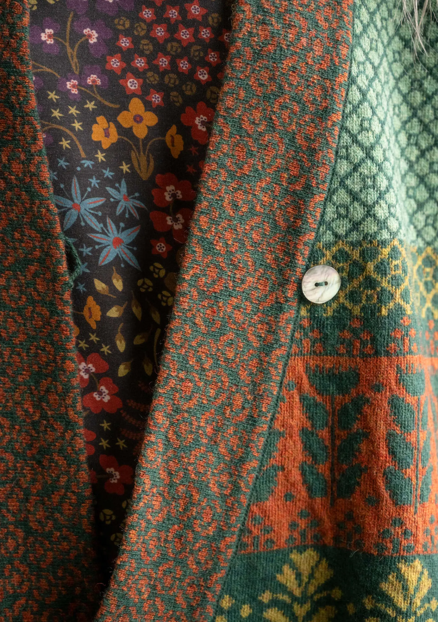 Gudrun Sjödén Strickjacken>Strickjacke „Edda“ aus Recycling-Wollgemisch Dunkelpetrol-melange