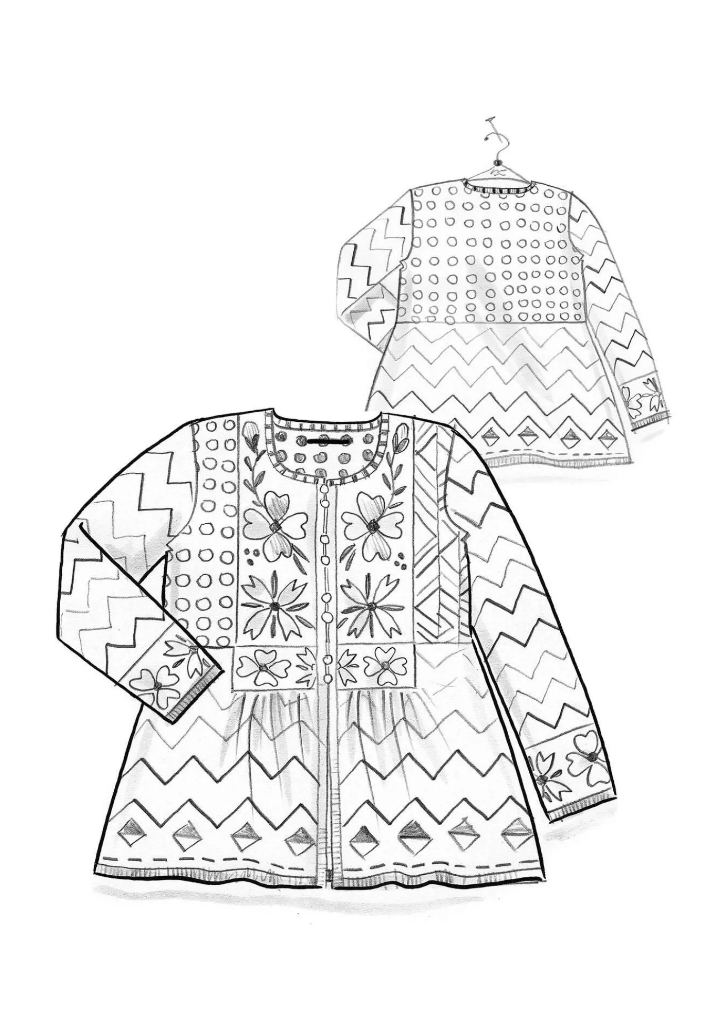Gudrun Sjödén Strickjacken>Strickjacke „Maria“ aus Bio-/Recycling-Baumwolle Indigo