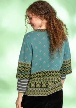 Gudrun Sjödén Strickjacken>Strickjacke „Noon“ aus Wolle/Lyocell Wermutkraut