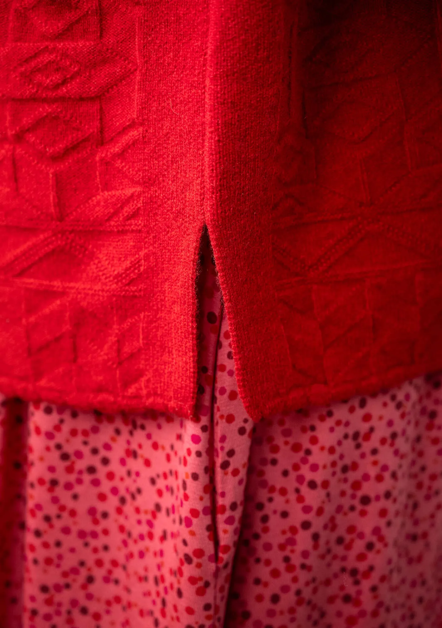 Gudrun Sjödén Strickjacken>Strickjacke „Nova“ aus Lammwolle Tomate-melange