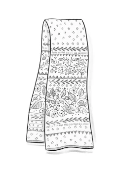 Gudrun Sjödén Accessoires|Schals Und Tücher>Strickschal „Borealis“ aus Bio- und Recycling-Baumwolle/Wolle Avocado