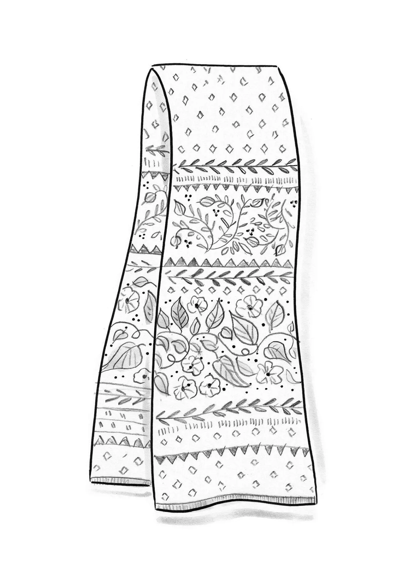 Gudrun Sjödén Accessoires|Schals Und Tücher>Strickschal „Borealis“ aus Bio- und Recycling-Baumwolle/Wolle Avocado