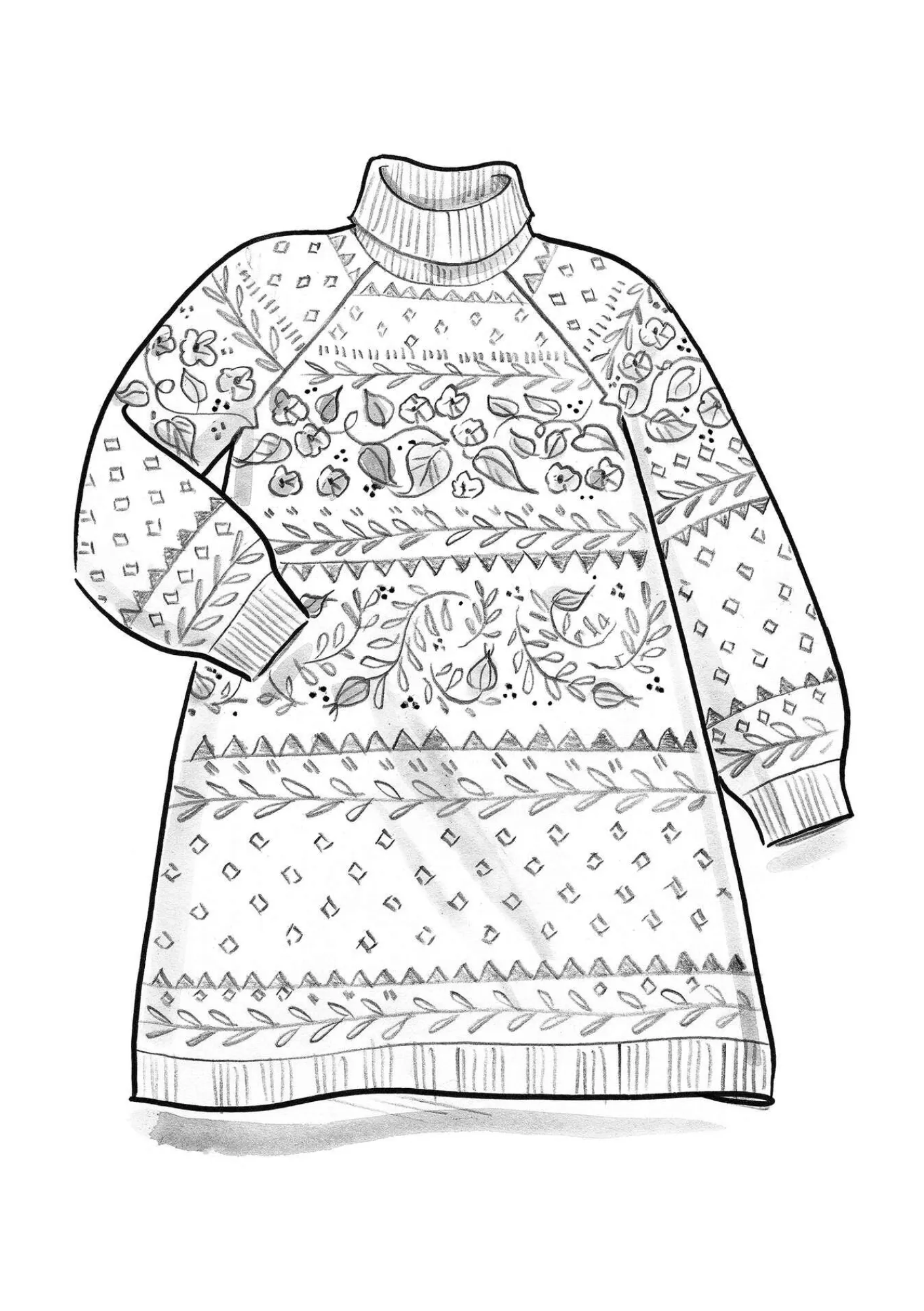 Gudrun Sjödén Tuniken>Stricktunika „Borealis“ aus Bio- und Recycling-Baumwolle/Wolle Hellsalbei