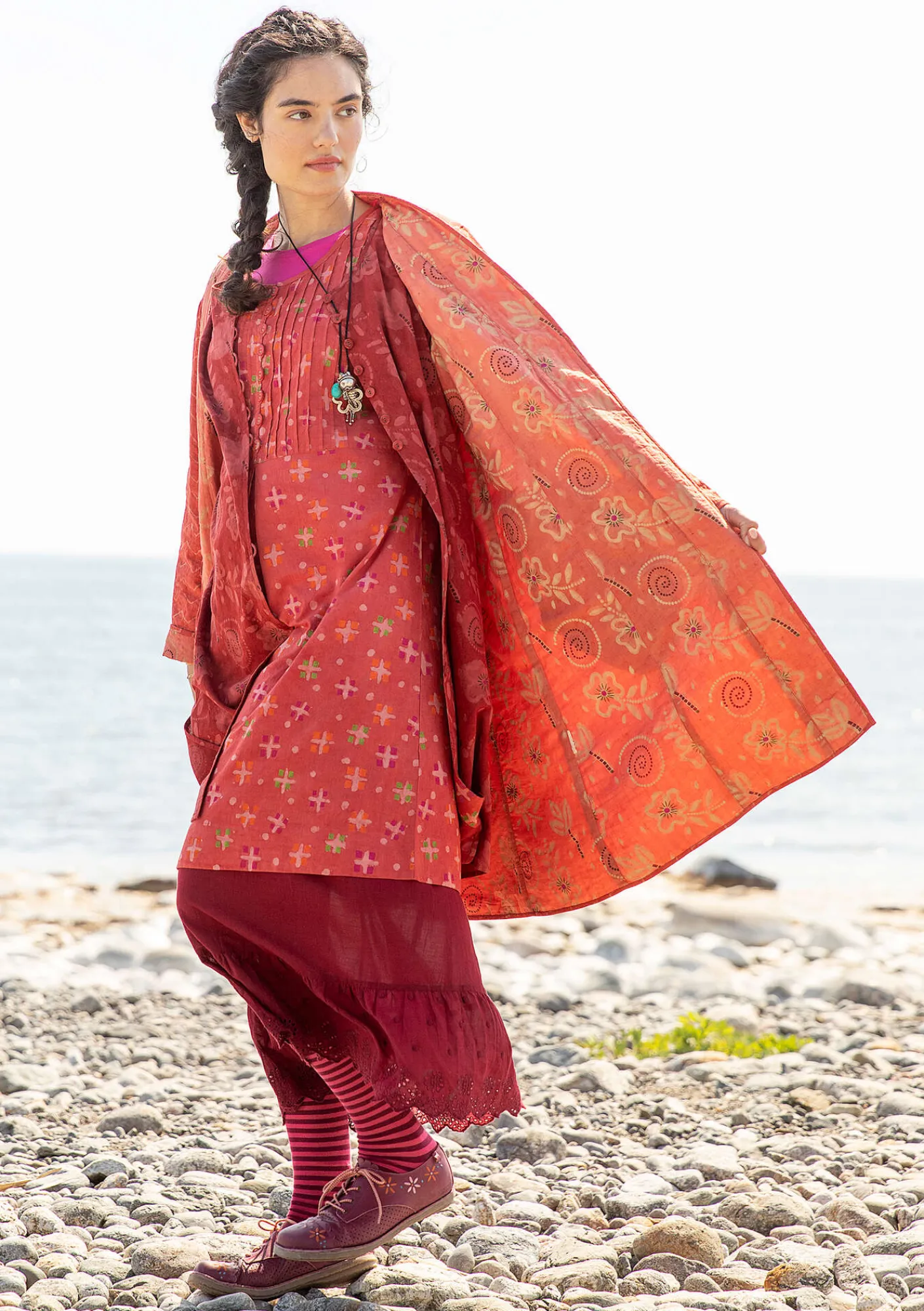 Gudrun Sjödén Jacken & Mäntel>Wendemantel „Kavita“ aus Bio-Baumwolle Henna